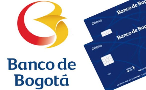 Logo y tarjetas del Banco de Bogotá