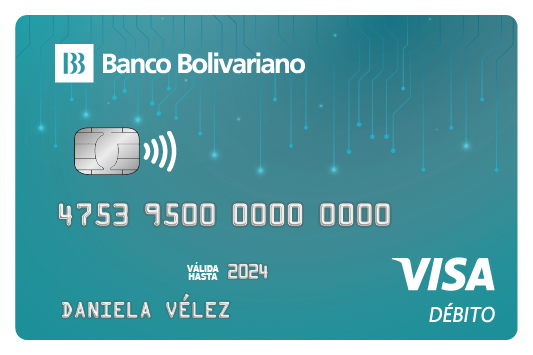 Tarjeta de débito del Banco Bolivariano
